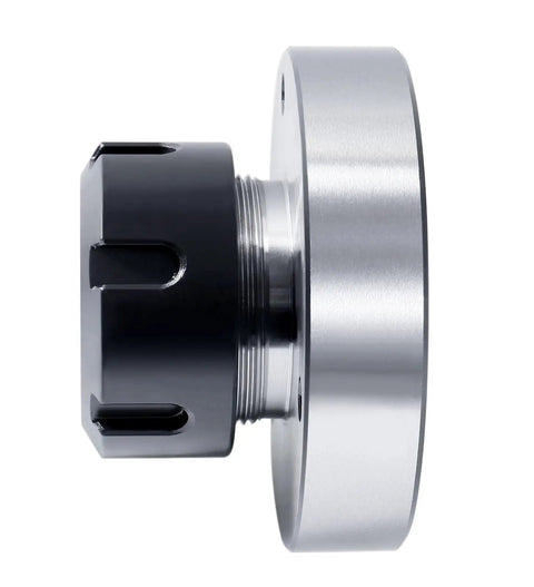 Side view of ER 32 Collet Chuck With 80mm Baseplate And 0.0016 Inch Concentricity Backplate for CNC Milling Lathe Tool