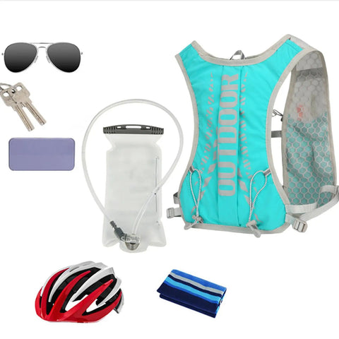 Hydration Backpack For Hiking And Trail Running 5L With Adjustable Straps Lightweight Water Vest With Multiple Pockets For Men And Women