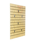 Maple Wood Grain Slatwall Panel For Retail Displays And Tool Organization 24x40 Inch Wall Mount Panel For Hooks Shelves And Brackets