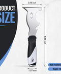 10 In 1 Putty Knife And Paint Scraper Tool With Hammer End, Stainless Steel Blade, Ergonomic PP And TPR Handle, Multi Purpose Home Renovation And Pro Painter Scraping Tool For DIY Projects For Pros And DIYers, 8.85 inch