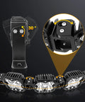 XLK Series Linkable Mounting Brackets Kit for Off Road Roof LED Light Bars adjustable angle and close-up view