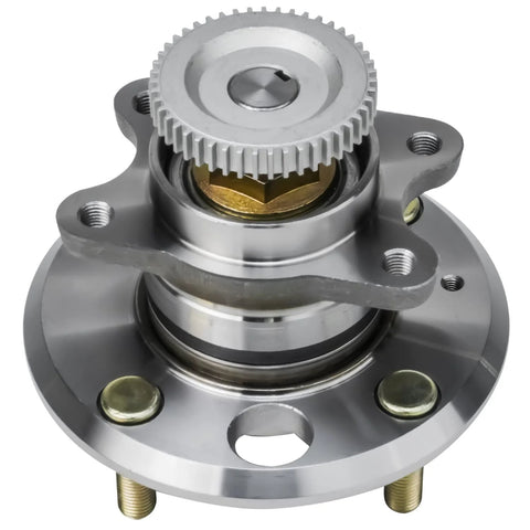 Front view of Rear Wheel Bearing And Hub Assembly Kit Two Piece With ABS Ring For Hyundai Sonata 1999 To 2005