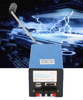 Portable Hand Crank Generator For USB Charging, 20W Emergency Power Dynamo, front view with USB ports, blue casing