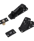 Concealed Door Pivot Hinge Set For Hidden Room And Secret Bookshelf Passage, Heavy Duty Up To 570 Lb Capacity, Smooth Quiet Operation With Included Accessories, Ideal For Commercial And Industrial Use AUNMAS shown in components.
