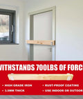 Heavy Duty Door Barricade Brackets 2 Pack Kick Proof Up To 700 Lbs Easy Install In Minutes Thick 3.5mm Iron U Brackets installed indoors
