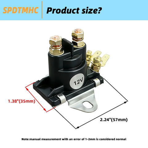 Beefed Up Two Pack 12V Trim Solenoid Starter Tilt Trim Pump Relay Solenoid For Outboard Motors dimensions illustration
