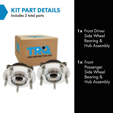 Front Left And Right Wheel Bearing And Hub Assembly Set Two Piece Kit Fits 2014 2019 Mazda 6 And 2013 2022 CX 5 shown with box