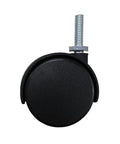 2 Inch Twin Wheel Office Chair Caster With 5 16 Inch Threaded Stem Diameter 75 Lb Load Capacity Per Caster Black Swivel Wheel For Office Chairs