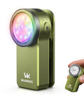 HD03 EDC Rechargeable Clip On Flashlight With 680 Lumens 8 Modes Including Moon Turbo SOS Beacon High CRI 90, shown in green metal.