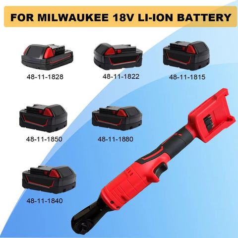 Cordless Ratchet Wrench 3 8 Inch Compatible With Milwaukee 18V Battery 500 RPM Brushless Power 75 Ft Pounds Torque
