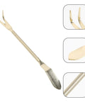 Stainless Steel Bonsai Rake And Tweezers Set For Potted Plants Pro Grade Gardening Tools For Loosening Soil And Shaping Bonsai, close-up