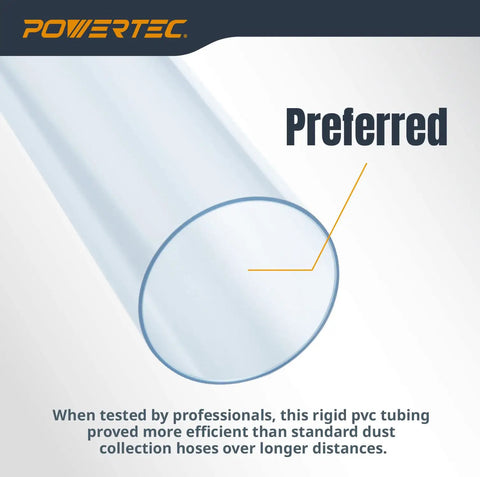 Preferred Clear PVC Dust Pipe 4 In By 36 In Long One Pack Rigid Tubing For Dust Collection Systems And Tool Hoses