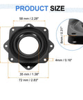 Set Of 4 Bar Stool Swivel Replacement Plates For 360 Degree Spin, Square Ball Bearing Seat Swivel Base Mount Plate, 72 X 72 Mm