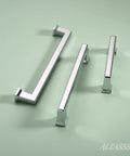 Ten Pack Polished Chrome Cabinet Pulls With Five Inch Hole Centers, Sleek Modern Kitchen Cabinet Handles for Cabinets, Drawers, and Furniture