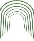 Six Piece Garden Hoop Kit For Greenhouses Rust Free Grow Tunnel Stakes Sturdy 11mm Thick Plastic Coated Plant Supports