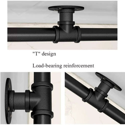 Rock Solid Adjustable Stair Handrail Featuring Smooth Round Pipe Grip And Heavy Duty Galvanized Steel Construction For Hella Secure Wall Mounted Support Indoors Or Outdoors, T-design with load-bearing reinforcement.