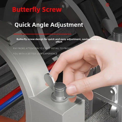 Cable Pulling Roller With 330 Degree Adjustable Clamp Pro Grade Wire Guide For Cable Routing And Conduit Installations Rugged Stainless Steel And Nylon Construction Two Pack butterfly screw angle adjustment close-up