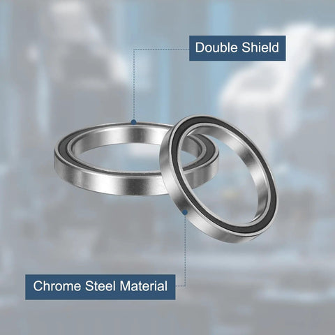 10 Pack 6809 2RS Deep Groove Ball Bearings For Smooth Motors And Machines, 45x58x7mm Chrome Steel With Double Shield, ABEC5 Precision