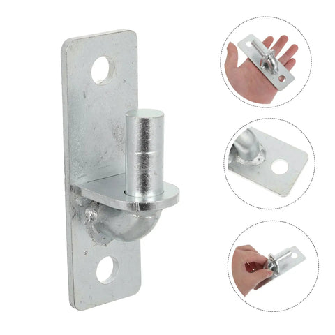 Heavy Duty Wall Mount Gate Hinges Set, 4 Pieces, Steel Construction, Twelve Point Seven Millimeter Hole, Weatherproof Outdoor Barn Door And Fence Hardware, Quiet Operation, Rust Resistant, For Smooth Gate Swing close-up