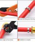 Installation steps of 200 Pack One Half Inch PEX Cinch Clamps, Stainless Steel Single Ear Hose Clamps For PEX Pipe, 360 Degree Seal