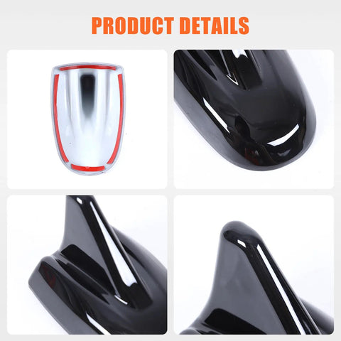 Maserati Ghibli Quattroporte Roof Shark Fin Antenna Cover Cap Trim Upgrade For 2017 2018 2019 2020 2021 2022 2023 2024 Black Exterior