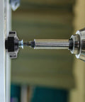 M6 Star Knob Through Hole Thumbwheel Panel Mount Clamping Handle 10 Pack Black Plastic with assembly tool in action.