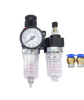 All In One Port FRL Air Treatment Unit For Compressors With Filter Regulator Lubricator Oil Separator And Easy Union Connection Pro Grade Pneumatic Prep Kit For Shop Tools