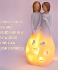 Sister Birthday Gift From Sister Best Friend Gift For Women Candle Holder With Flickering LED Flameless Candle Cozy Home Decor