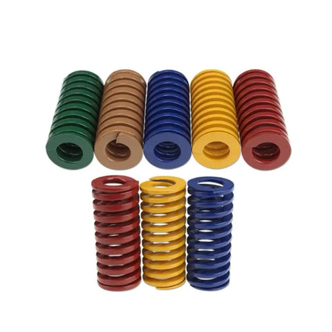 Premium 2 Piece Spiral Compression Springs crafted from tough alloy steel in assorted colors for industrial and DIY use.