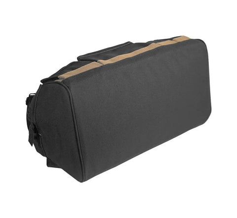 Back view of the Megamouth 18 Inch Tool Tote with 25 pockets, wide open mouth, heavy duty organizer, metal frame for quick access.