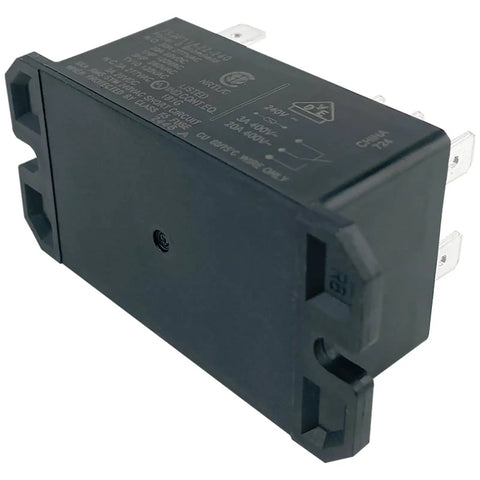 2-Pack 30A 240VAC DPST-NO Power Relay For HVAC Systems, 2 Pole, 8 Pin Quick-Connect, Flange Mount, General Purpose Replacement, side view