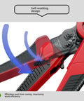 Pro Multifunctional Carbon Steel Crimping Pliers Ergonomic Hand Tool For Electricians And Automotive Technicians self resetting design close-up.