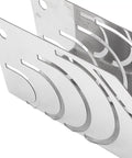 Close-up of Pro Grade Foam Pipe Cutter Tool Stainless Steel 45 Degree Insulation Cutting Fixture with curved slots.