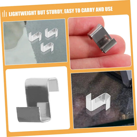 Z Shaped Glass Fixing Clips For Greenhouse, 100 Pack Rust Resistant Stainless Steel Clamps To Secure Glass Panels, Windproof Pane Holders Replacement Kit For Strong Weather, Easy Install, Durable Glazing Hardware
