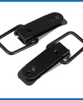 Universal Car Bumper Security Hook Lock Clips for Trunk Quick Release Fasteners 105x33mm 2 Pack, black metal clips