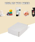 Self Locking White Corrugated Shipping Boxes Pack Of 25 Easy Fold Mailers For Small Business Lightweight Sturdy Cardboard Packs view with assorted items.