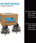 Rear Wheel Bearing And Hub Assembly Set 2 Piece For Hyundai Elantra N Kona N Sonata 2020 To 2023 And Kia K5 2021 box and components