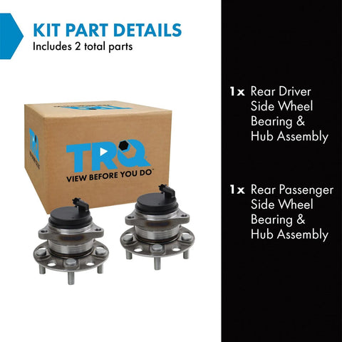 Rear Wheel Bearing And Hub Assembly Set 2 Piece For Hyundai Elantra N Kona N Sonata 2020 To 2023 And Kia K5 2021 box and components
