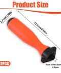 Badass Round File Handles Two Pack With Quick Adjust Nut And Comfy Grips Designed For Chainsaw Touch Ups And Backyard Projects Fits Point Two Inch Diameter Bits Without Hassle, showing size and design features.