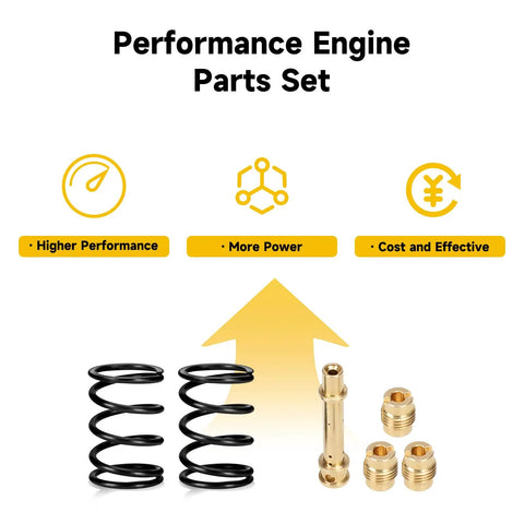 Racing 18lb Valve Springs Upgrade For Predator 212cc 196cc 224cc OHV Clone Engines GX160 GX200 Coleman Ct200uex shown with jet kit.