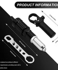 Rivet Gun Adapter Kit For Cordless Drill Riveter With 2.4mm 3.2mm 4.0mm 4.8mm Rivet Heads Workhorse Heavy Duty Aluminum Construction Lightweight