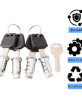 4 Pack Replacement Lock Cores For One Key System Lock Cylinders, Replacement Key Cylinder For Bike Rack, Roof Rack, Ski Rack Accessories