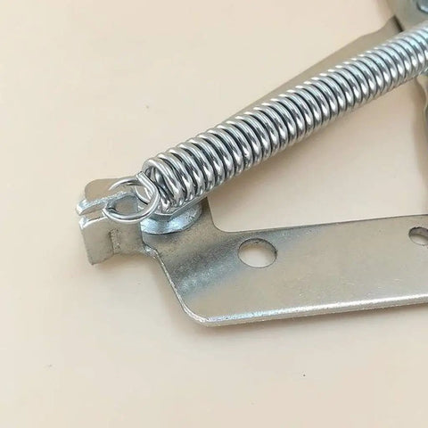 Close-up view of Heavy Duty Stainless Steel Cabinet Hinges with 80 Degree Sprung Mechanism, 20mm Side Panel Fit, nickel finish