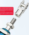 Close-up of Double Acting Pneumatic Cylinder 25mm Bore 75mm Stroke With Y Connector and Fittings MAL25x75 Pro Grade