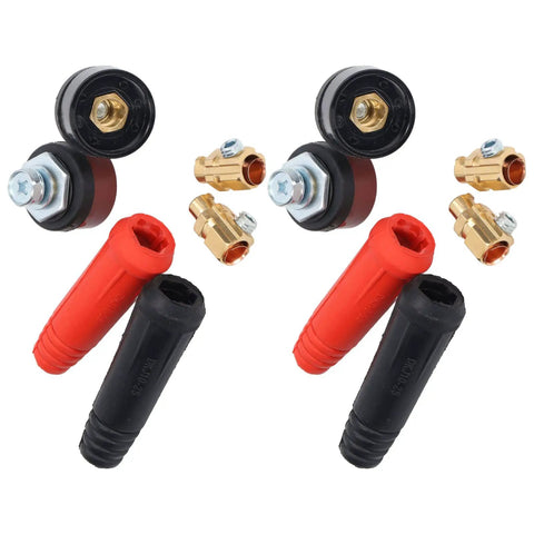 Welding Cable Panel Connector Set 12 pcs Quick Connect Plug Socket for Welder Cable Repair Power Supply Connections ABS