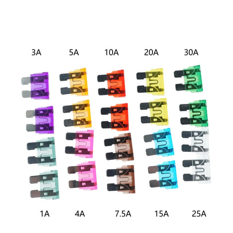 Set of color-coded fuses for Six Way Fused DC Power Splitter Cable For Ham Radios And SDR Transceivers High Current