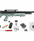 BullBoss.25 Cal PCP Air Rifle Limited Edition with Side Lever, accessories, pellets, targets, and uncharged cylinder