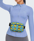 Crossbody Fanny Pack For Men And Women Adjustable Strap Belt Bag 300D Twill Construction Hands Free All Day Everyday Wear Cool Duck Sunglasses Print Small Waist Pack For Running Travel Workout
