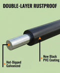 Double-layer rustproof Black Hardware Cloth One Half Inch Mesh Roll, 50 Feet, 19 Gauge Vinyl Coated Welded Wire Fence