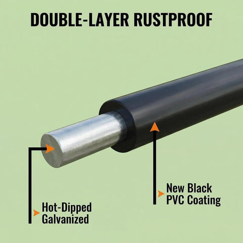 Double-layer rustproof Black Hardware Cloth One Half Inch Mesh Roll, 50 Feet, 19 Gauge Vinyl Coated Welded Wire Fence